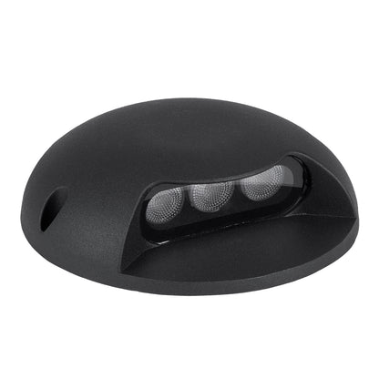 STEP-LUNA 90617 Επιφανειακό Φωτιστικό Σκαλοπατιού - Διαδρόμου LED 3W 345lm 10° DC 24V Αδιάβροχο IP65 Φ12 x Υ3cm Φυσικό Λευκό 4500K - Μαύρο