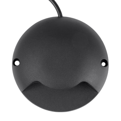 STEP-LUNA 90617 Επιφανειακό Φωτιστικό Σκαλοπατιού - Διαδρόμου LED 3W 345lm 10° DC 24V Αδιάβροχο IP65 Φ12 x Υ3cm Φυσικό Λευκό 4500K - Μαύρο