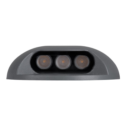 STEP-LUNA 90622 Αρχιτεκτονικό Φωτιστικό Διαδρόμου/Σκαλοπατιού LED 3W 330lm 10° DC 24V Αδιάβροχο IP65 Θερμό Λευκό 2700K Dimmable - Γκρι Ανθρακί - Φ12 x Υ3