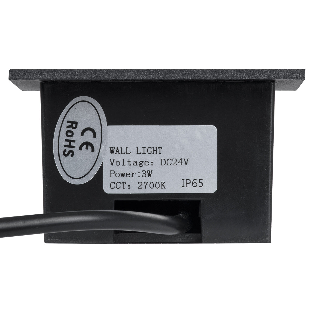 STEP-MINA 90625 Χωνευτό Αρχιτεκτονικό Φωτιστικό Διαδρόμου/Σκαλοπατιού LED 3W 330lm 30° DC 24V Αδιάβροχο IP65 Θερμό Λευκό 2700K Dimmable - Μαύρο - Μ8.3 x Π8.3 x Υ5 / Q6.6εκ