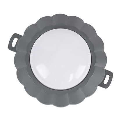 WALLLIGHT-MONA 90628 Φωτιστικό Τοίχου - Απλίκα Point Light LED 6W 660lm 360° DC 24V Αδιάβροχο IP65 Φ11 x Υ6.5cm Θερμό Λευκό 3000K - Γκρι Ανθρακί - 3 Years Warranty