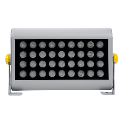 FLOOD-HENA 90639 Προβολέας Wall Washer για Φωτισμό Κτιρίων LED 36W 3240lm 30° AC 220-240V Αδιάβροχο IP65 Μ30 x Π6 x Υ17cm Θερμό Λευκό 3000K - Ασημί