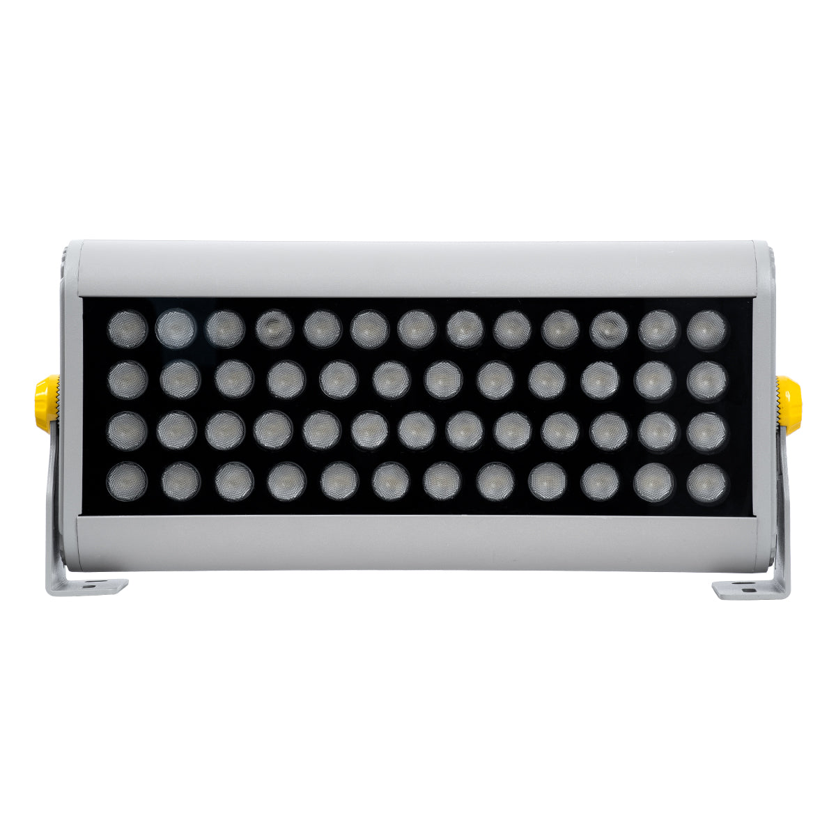 FLOOD-HENA 90640 Προβολέας Wall Washer για Φωτισμό Κτιρίων LED 48W 4320lm 30° AC 220-240V Αδιάβροχο IP65 Μ39 x Π6 x Υ17cm Θερμό Λευκό 3000K - Ασημί