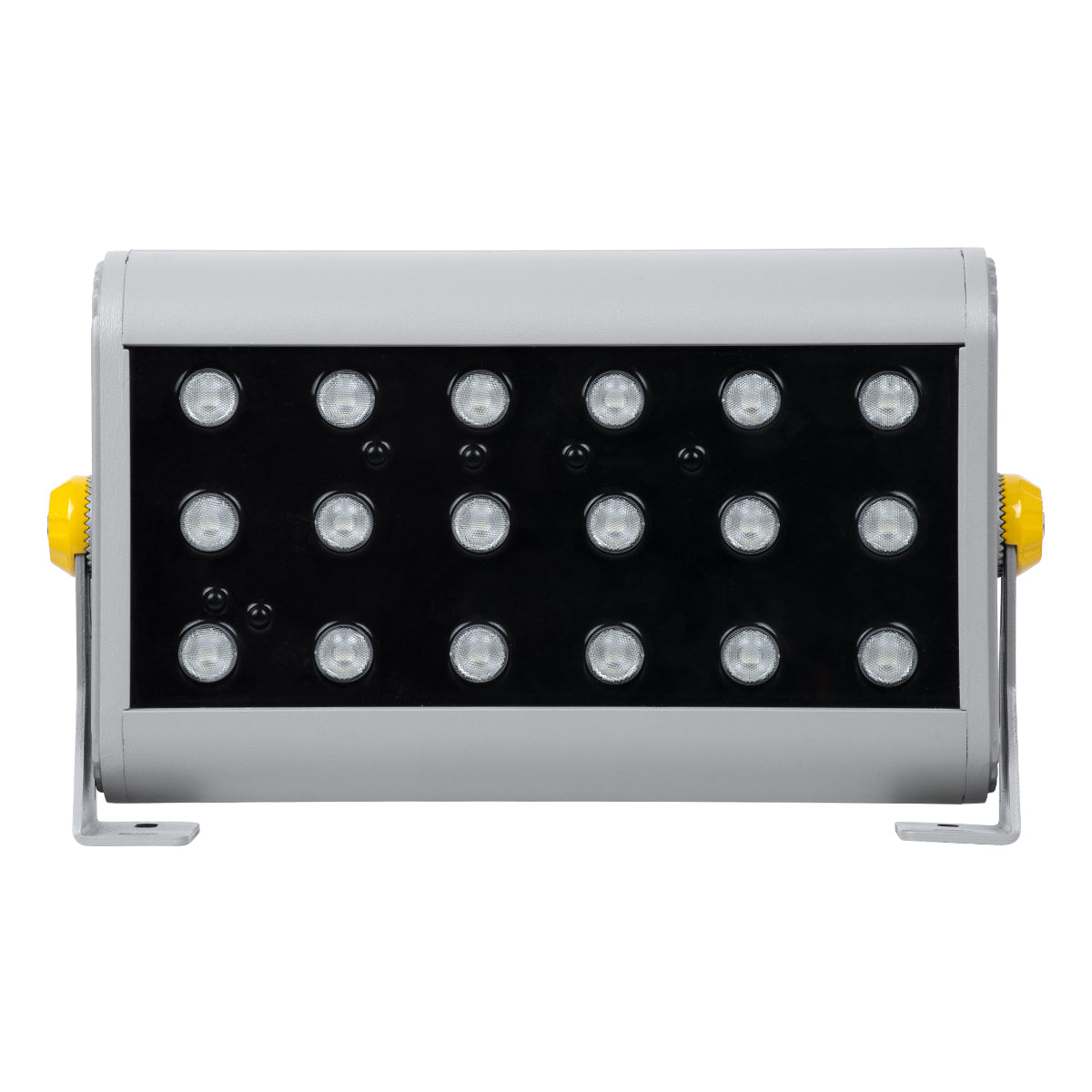 FLOOD-HENA 90642 Προβολέας Wall Washer για Φωτισμό Κτιρίων LED 36W 3600lm 30° DC 24V Αδιάβροχο IP65 Μ30 x Π6 x Υ17cm Πολύχρωμο RGB DMX512 - Ασημί