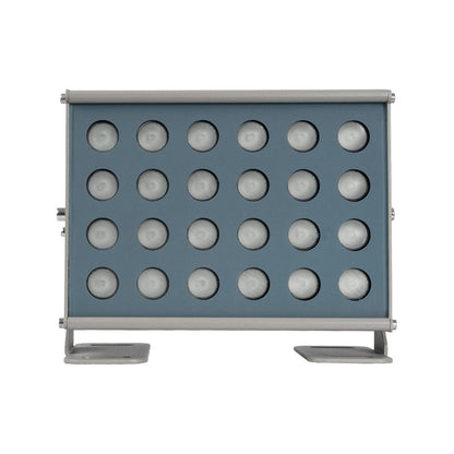 FLOODHENO 999-0264 Προβολέας Σποτ Wall Washer LED 36W 2880lm 30° DC 24V Αδιάβροχο IP65 Πολύχρωμο RGB Dimmable DMX512 - Bridgelux SMD Chip - Γκρι - Μ22 x Π11 x Υ16.5