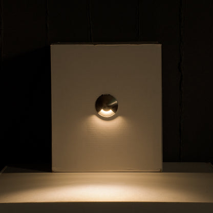 UNDERGROUND-RENA 90660 Χωνευτό Φωτιστικό Σποτ Δαπέδου One Sided LED 1W 110lm 30° DC 24V Αδιάβροχο IP68 Φ5 x Υ9cm Θερμό Λευκό 3000K - Ανοξείδωτο Ατσάλι