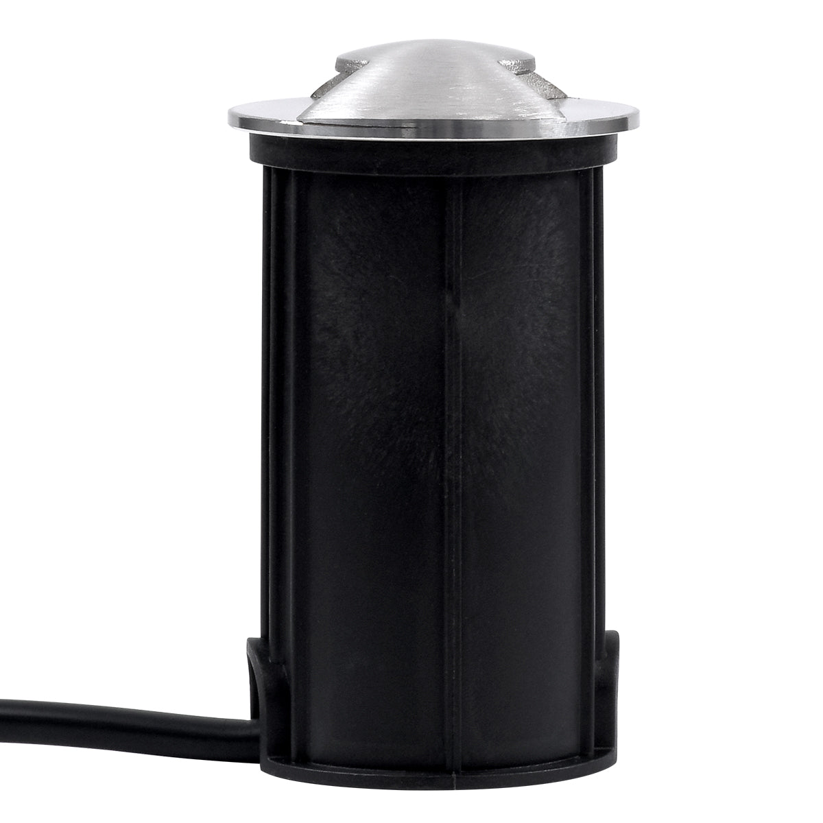 UNDERGROUND-RENA 90662 Χωνευτό Φωτιστικό Σποτ Δαπέδου Two Sided LED 1W 110lm 30° DC 24V Αδιάβροχο IP68 Φ5 x Υ9cm Θερμό Λευκό 3000K - Ανοξείδωτο Ατσάλι