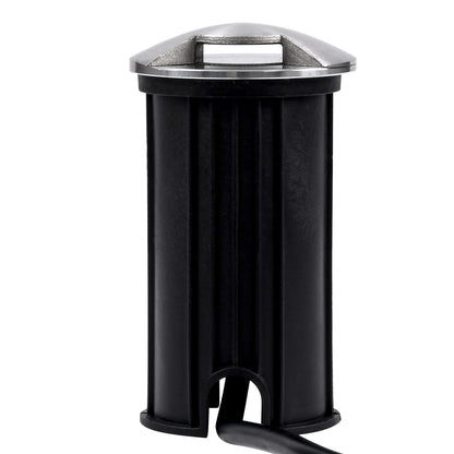 UNDERGROUND-RENA 90662 Χωνευτό Φωτιστικό Σποτ Δαπέδου Two Sided LED 1W 110lm 30° DC 24V Αδιάβροχο IP68 Φ5 x Υ9cm Θερμό Λευκό 3000K - Ανοξείδωτο Ατσάλι