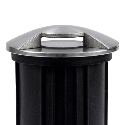 UNDERGROUND-RENA 90662 Χωνευτό Φωτιστικό Σποτ Δαπέδου Two Sided LED 1W 110lm 30° DC 24V Αδιάβροχο IP68 Φ5 x Υ9cm Θερμό Λευκό 3000K - Ανοξείδωτο Ατσάλι