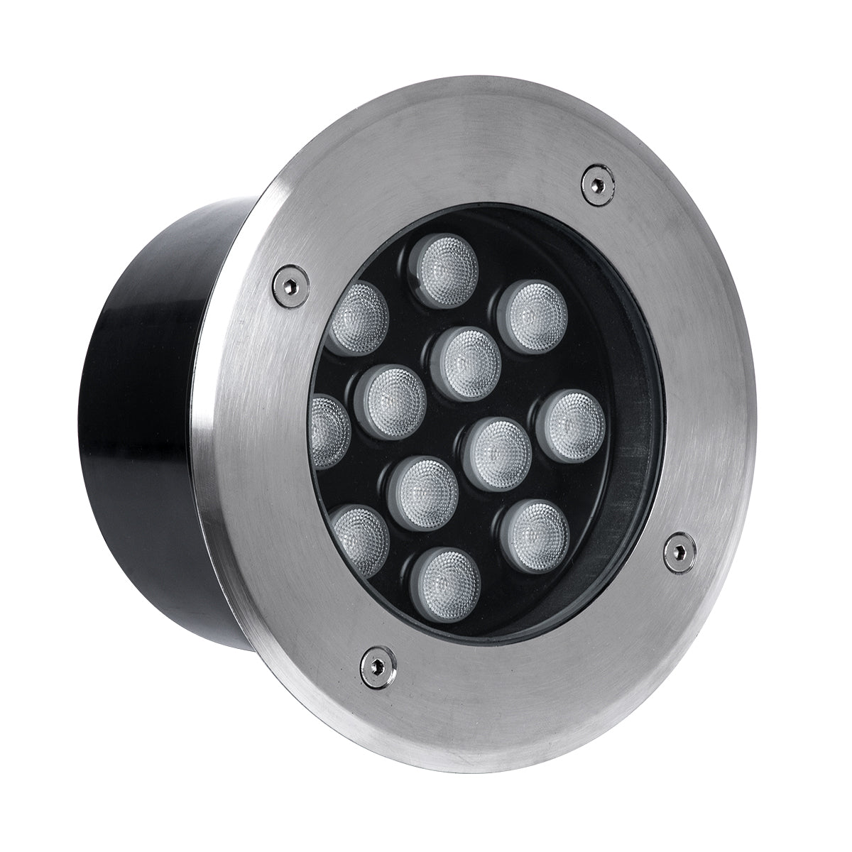 UNDERGROUND-TINA 90668 Χωνευτό Φωτιστικό Σποτ Δαπέδου LED 12W 1380lm 30° DC 24V Αδιάβροχο IP65 Φ16 x Υ9cm Φυσικό Λευκό 4500K - Ανοξείδωτο Ατσάλι