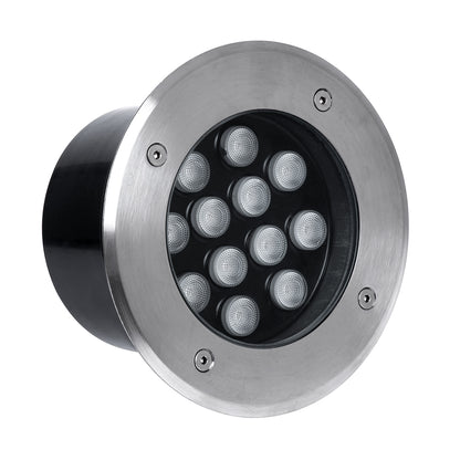 UNDERGROUND-TINA 90668 Χωνευτό Φωτιστικό Σποτ Δαπέδου LED 12W 1380lm 30° DC 24V Αδιάβροχο IP65 Φ16 x Υ9cm Φυσικό Λευκό 4500K - Ανοξείδωτο Ατσάλι