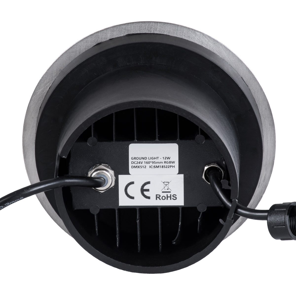 UNDERGROUND-TINA 90669 Χωνευτό Φωτιστικό Σποτ Δαπέδου LED 12W 1260lm 30° DC 24V Αδιάβροχο IP65 Φ16 x Υ9cm Πολύχρωμο RGBW DMX512 - Ανοξείδωτο Ατσάλι