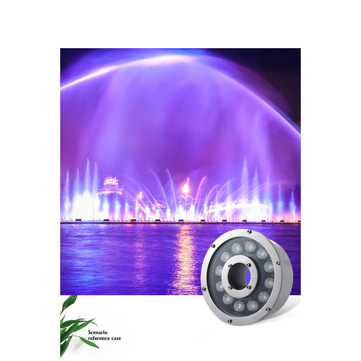 UNDERWATER-FINA 90675 Υποβρύχιο Φωτιστικό Σποτ Ειδικό για Σιντριβάνια LED 9W 945lm 30° DC 24V Αδιάβροχο IP68 Φ16 x Υ8cm Πολύχρωμο RGBW DMX512 - Ανοξείδωτο Ατσάλι