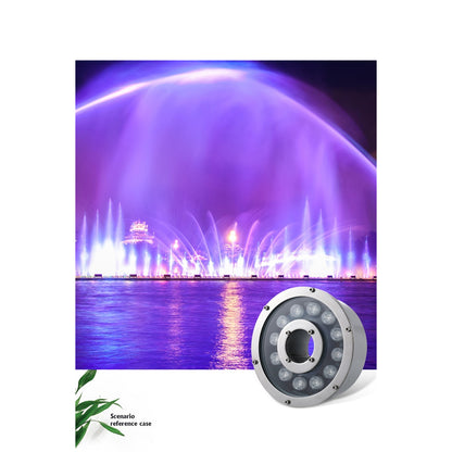 UNDERWATER-FINA 90675 Υποβρύχιο Φωτιστικό Σποτ Ειδικό για Σιντριβάνια LED 9W 945lm 30° DC 24V Αδιάβροχο IP68 Φ16 x Υ8cm Πολύχρωμο RGBW DMX512 - Ανοξείδωτο Ατσάλι