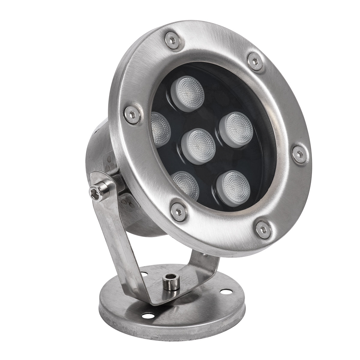 UNDERWATER-DINA 90676 Υποβρύχιος Προβολέας Σποτ για Σιντριβάνια/Πισίνες LED 6W 660lm 30° DC 24V Αδιάβροχο IP68 Θερμό Λευκό 2700K Dimmable - Ανοξείδωτο Ατσάλι 304 - Μ12 x Π12 x Υ14
