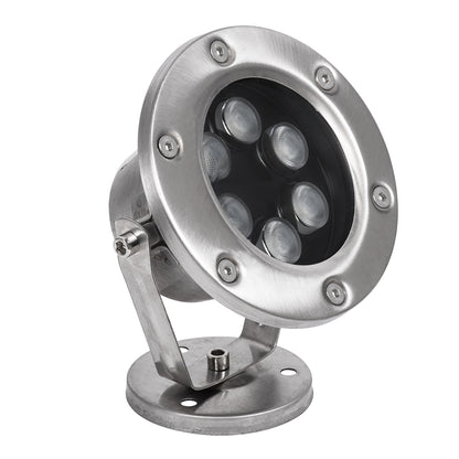 UNDERWATER-DINA 90677 Υποβρύχιο Φωτιστικό Σποτ Ειδικό για Σιντριβάνια LED 9W 945lm 30° DC 24V Αδιάβροχο IP68 Φ12 x Υ14cm Πολύχρωμο RGBW DMX512 - Ανοξείδωτο Ατσάλι