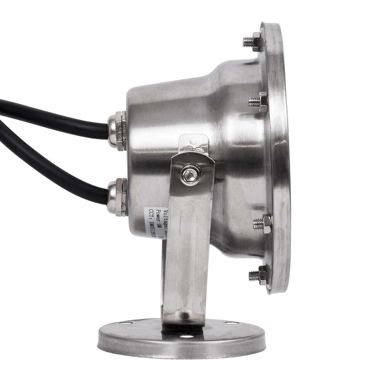 UNDERWATER-DINA 90677 Υποβρύχιο Φωτιστικό Σποτ Ειδικό για Σιντριβάνια LED 9W 945lm 30° DC 24V Αδιάβροχο IP68 Φ12 x Υ14cm Πολύχρωμο RGBW DMX512 - Ανοξείδωτο Ατσάλι