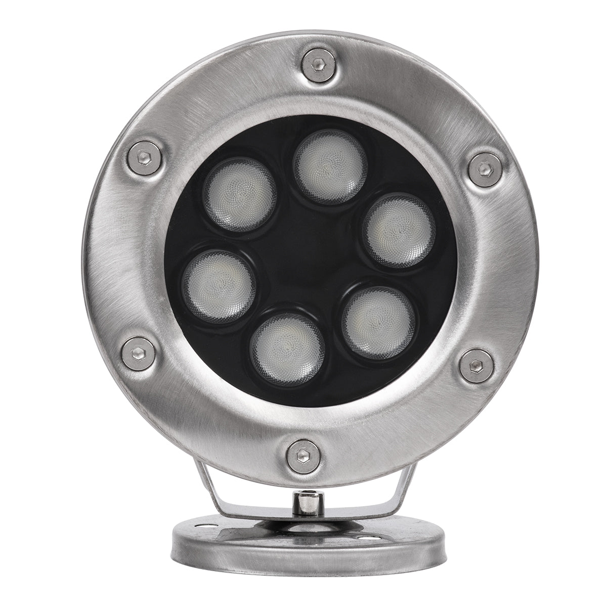 UNDERWATER-DINA 90677 Υποβρύχιο Φωτιστικό Σποτ Ειδικό για Σιντριβάνια LED 9W 945lm 30° DC 24V Αδιάβροχο IP68 Φ12 x Υ14cm Πολύχρωμο RGBW DMX512 - Ανοξείδωτο Ατσάλι