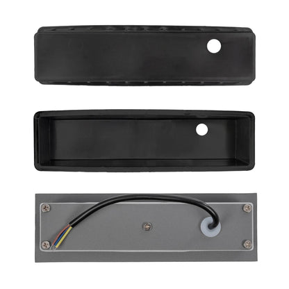 STEPART KLV-101-0093 Χωνευτό Φωτιστικό Σκαλοπατιού / Διαδρόμου LED 7W 735lm 45° AC 220-240V Αδιάβροχο IP65 Θερμό Λευκό 2700K - Lumileds SMD Chip & TÜV SÜD Driver - Γκρι Ανθρακί Ματ - Μ6.5 x Π6.5 x Υ21 / Q5.41 x 18.9