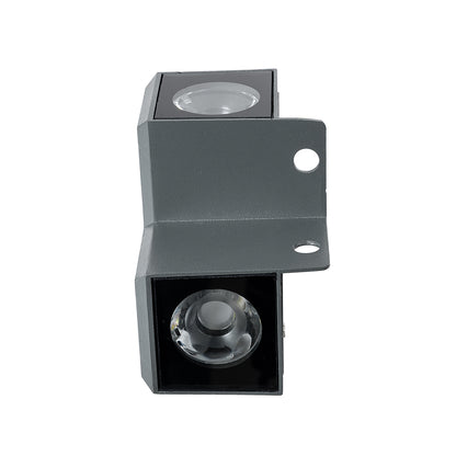 WALLLIGHT-DONA 90732 Αρχιτεκτονικό Γωνιακό Φωτιστικό LED 10W 950lm 10° DC 24V Αδιάβροχο IP65 Φυσικό Λευκό 4500K Dimmable - Γκρι Ανθρακί - Μ8 x Π8 x Υ6