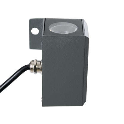 WALLLIGHT-DONA 90732 Αρχιτεκτονικό Γωνιακό Φωτιστικό LED 10W 950lm 10° DC 24V Αδιάβροχο IP65 Φυσικό Λευκό 4500K Dimmable - Γκρι Ανθρακί - Μ8 x Π8 x Υ6