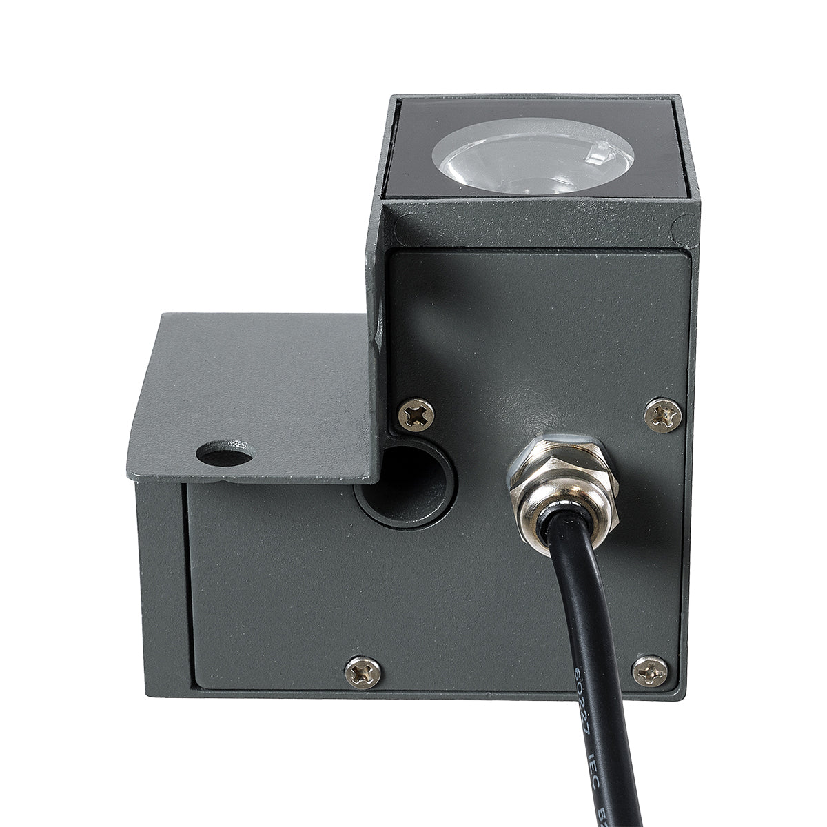 WALLLIGHT-DONA 90732 Αρχιτεκτονικό Γωνιακό Φωτιστικό LED 10W 950lm 10° DC 24V Αδιάβροχο IP65 Φυσικό Λευκό 4500K Dimmable - Γκρι Ανθρακί - Μ8 x Π8 x Υ6