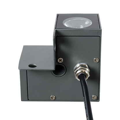 WALLLIGHT-DONA 90732 Αρχιτεκτονικό Γωνιακό Φωτιστικό LED 10W 950lm 10° DC 24V Αδιάβροχο IP65 Φυσικό Λευκό 4500K Dimmable - Γκρι Ανθρακί - Μ8 x Π8 x Υ6