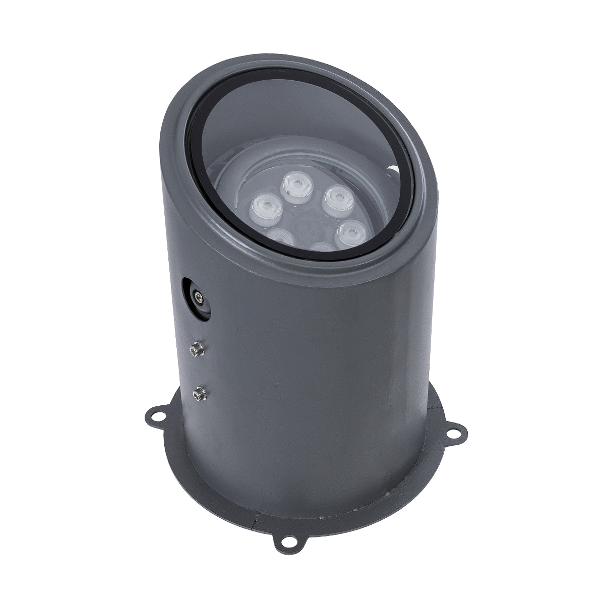 FLOOD-MILO 90736 Κινούμενος Προβολέας - Σποτ Φωτισμού Wall Washer για Φωτισμό Κτιρίων LED 12W 1020lm 10° DC 24V Αδιάβροχο IP67 Φ17 x Υ26cm RGBW DMX512 - Γκρι Ανθρακί