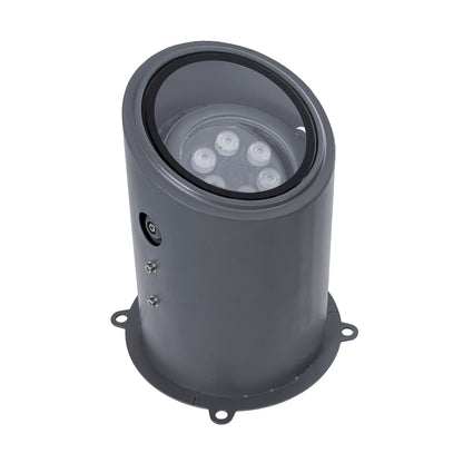 FLOOD-MILO 90736 Κινούμενος Προβολέας - Σποτ Φωτισμού Wall Washer για Φωτισμό Κτιρίων LED 12W 1020lm 10° DC 24V Αδιάβροχο IP67 Φ17 x Υ26cm RGBW DMX512 - Γκρι Ανθρακί