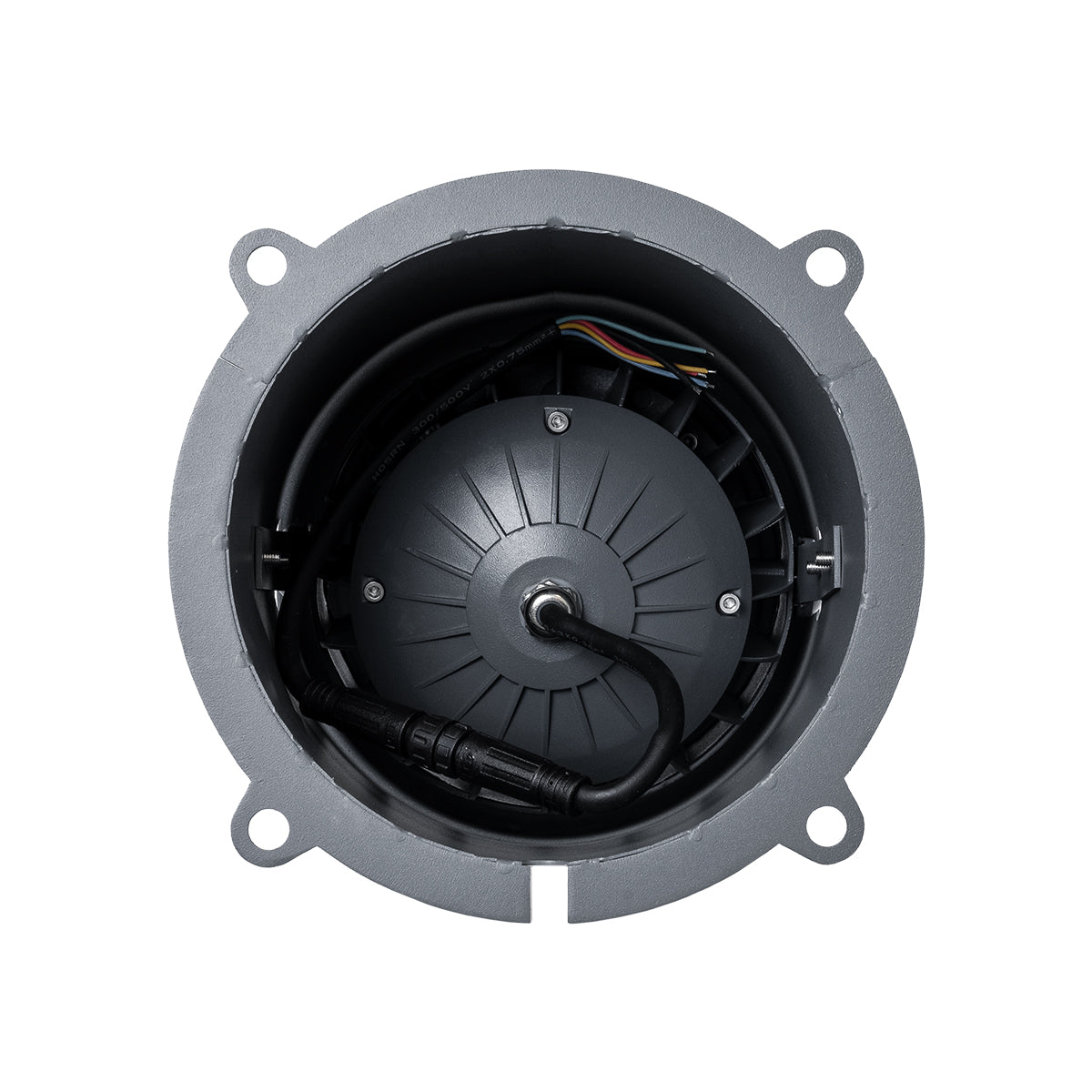 FLOOD-MILO 90736 Κινούμενος Προβολέας - Σποτ Φωτισμού Wall Washer για Φωτισμό Κτιρίων LED 12W 1020lm 10° DC 24V Αδιάβροχο IP67 Φ17 x Υ26cm RGBW DMX512 - Γκρι Ανθρακί