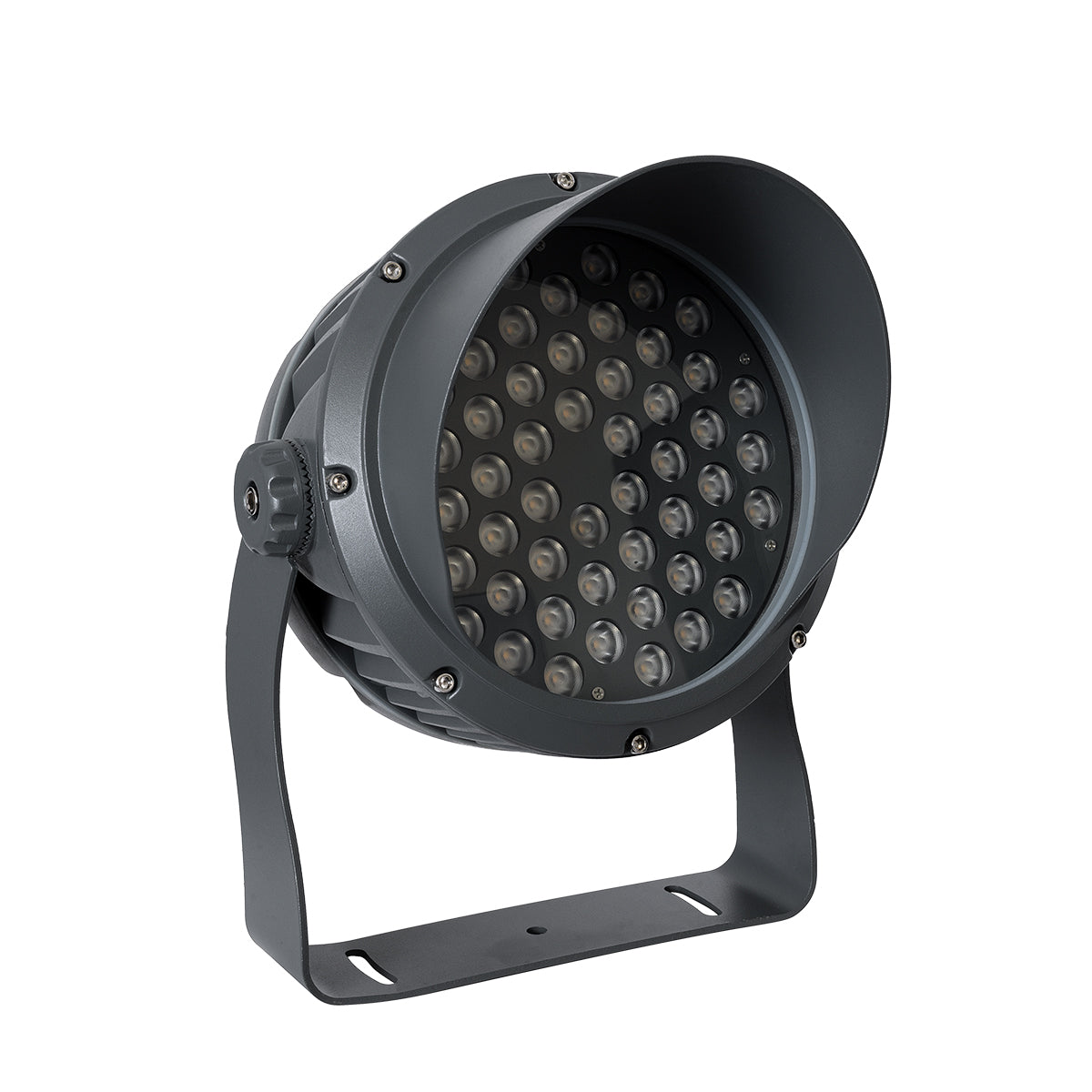 FLOOD-DIMO 90743 Προβολέας Wall Washer με Αντιθαμβωτική Γρίλια για Φωτισμό Κτιρίων LED 54W 4860lm 10° AC 220-240V Αδιάβροχο IP67 Μ26 x Π28 x Υ35cm Θερμό Λευκό 2700K - Γκρι Ανθρακί