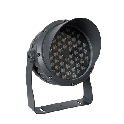 FLOOD-DIMO 90743 Προβολέας Wall Washer με Αντιθαμβωτική Γρίλια για Φωτισμό Κτιρίων LED 54W 4860lm 10° AC 220-240V Αδιάβροχο IP67 Μ26 x Π28 x Υ35cm Θερμό Λευκό 2700K - Γκρι Ανθρακί