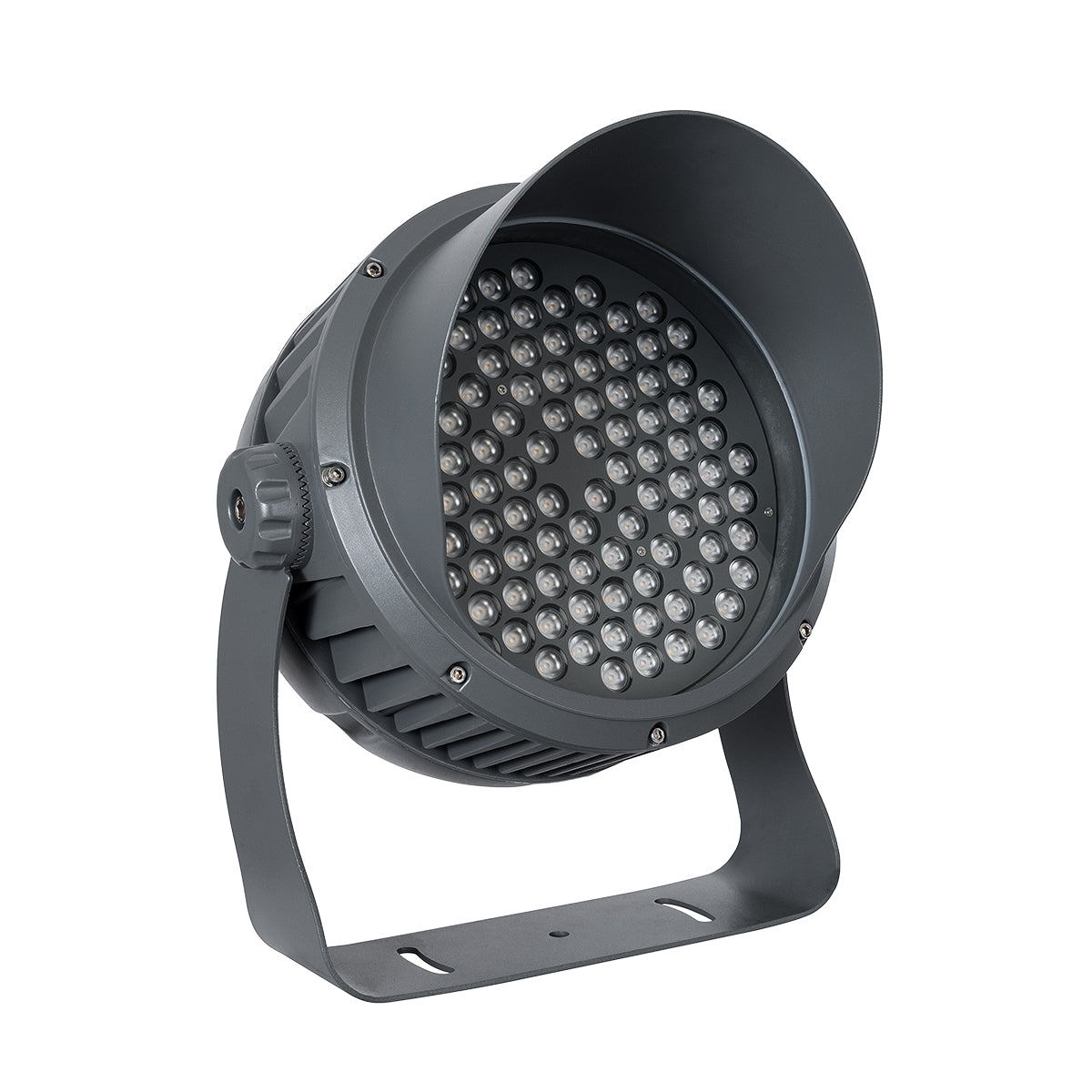 FLOOD-DIMO 90747 Προβολέας Wall Washer με Αντιθαμβωτική Γρίλια για Φωτισμό Κτιρίων LED 100W 9500lm 10° AC 220-240V Αδιάβροχο IP67 Μ34 x Π36 x Υ44cm Φυσικό Λευκό 4500K - Γκρι Ανθρακί