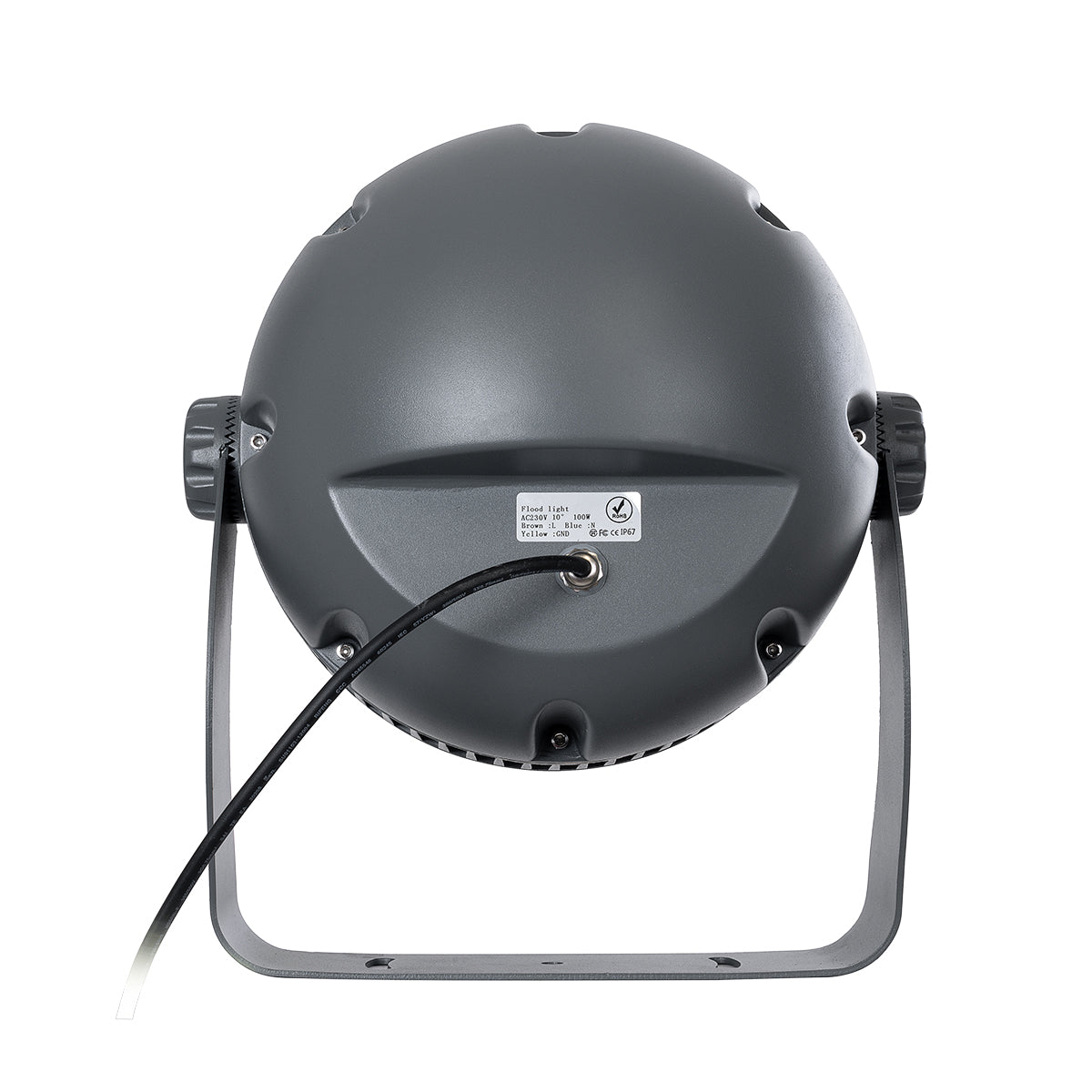 FLOOD-DIMO 90747 Προβολέας Wall Washer με Αντιθαμβωτική Γρίλια για Φωτισμό Κτιρίων LED 100W 9500lm 10° AC 220-240V Αδιάβροχο IP67 Μ34 x Π36 x Υ44cm Φυσικό Λευκό 4500K - Γκρι Ανθρακί