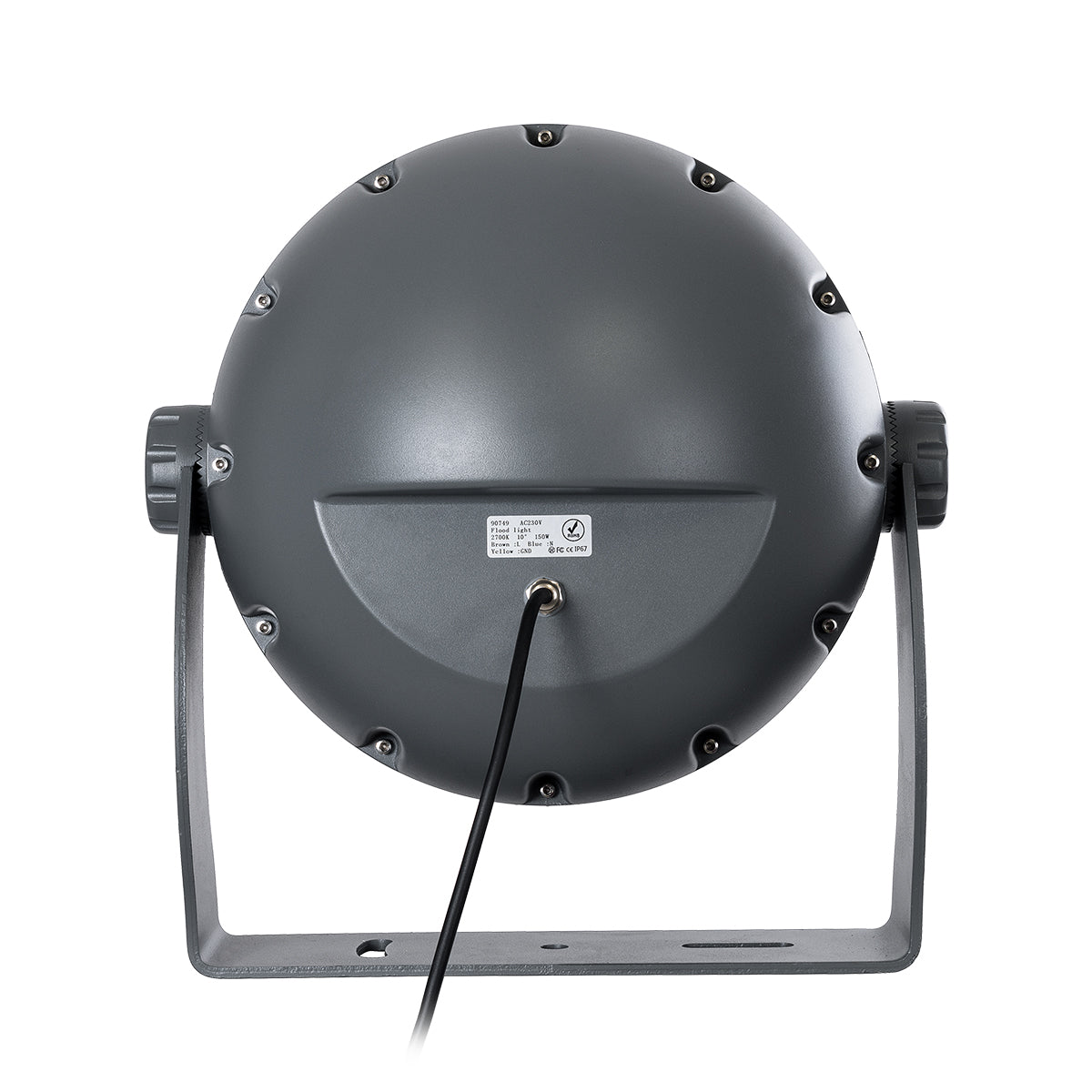 FLOOD-DIMO 90750 Προβολέας Wall Washer με Αντιθαμβωτική Γρίλια για Φωτισμό Κτιρίων LED 100W 14250lm 10° AC 220-240V Αδιάβροχο IP67 Μ43 x Π45 x Υ46cm Φυσικό Λευκό 4500K - Γκρι Ανθρακί