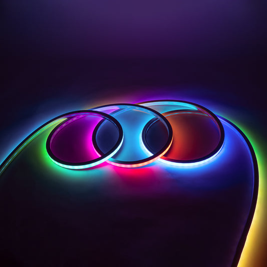 NEONIO 90753 Ψηφιακή Pixel Addressable Ταινία Neon Flex LED 14.4W/m 864lm/m 90° DC 12V Αδιάβροχο IP67 60 x SMD5050 Chip/m 20 x Pixel/m Πολύχρωμο RGB Dimmable SPI/TTL Protocol IC SM16703P/WS2811/WS2812 - Μ1000 x Π1.4 x Υ1.4 - Ρολό 10 Μέτρων