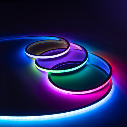 NEONIO 90753 Ψηφιακή Pixel Addressable Ταινία Neon Flex LED 14.4W/m 864lm/m 90° DC 12V Αδιάβροχο IP67 60 x SMD5050 Chip/m 20 x Pixel/m Πολύχρωμο RGB Dimmable SPI/TTL Protocol IC SM16703P/WS2811/WS2812 - Μ1000 x Π1.4 x Υ1.4 - Ρολό 10 Μέτρων