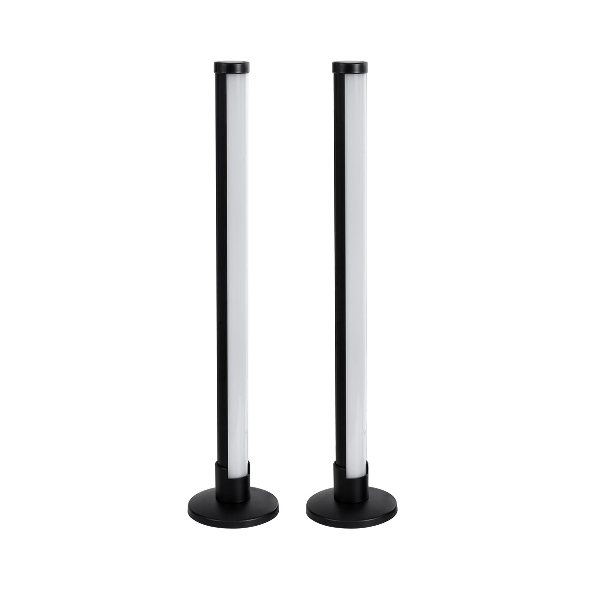 DIGICOLUMN 90760 Σετ 2 Μοντέρνα Επιτραπέζια Φωτιστικά Γραφείου Digital Pixel Symphony Bars LED 16W 1280lm 180° DC 5V με USB 2.0 IP20 - Εναλλαγή Φωτισμού μέσω Τηλεχειριστηρίου - Πολύχρωμα RGB - Dimmable - Μαύρο - Φ3 x Υ45cm - Συσκευασία 2 Τεμαχίων