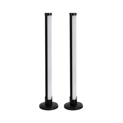 DIGICOLUMN 90760 Σετ 2 Μοντέρνα Επιτραπέζια Φωτιστικά Γραφείου Digital Pixel Symphony Bars LED 16W 1280lm 180° DC 5V με USB 2.0 IP20 - Εναλλαγή Φωτισμού μέσω Τηλεχειριστηρίου - Πολύχρωμα RGB - Dimmable - Μαύρο - Φ3 x Υ45cm - Συσκευασία 2 Τεμαχίων