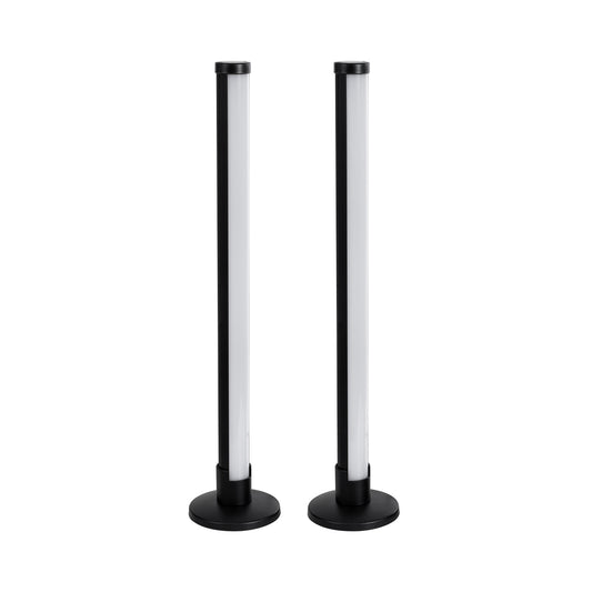 DIGICOLUMN 90760 Σετ 2 Μοντέρνα Επιτραπέζια Φωτιστικά Γραφείου Digital Pixel Symphony Bars LED 16W 1280lm 180° DC 5V με USB 2.0 IP20 - Εναλλαγή Φωτισμού μέσω Τηλεχειριστηρίου - Πολύχρωμα RGB - Dimmable - Μαύρο - Φ3 x Υ45cm - Συσκευασία 2 Τεμαχίων