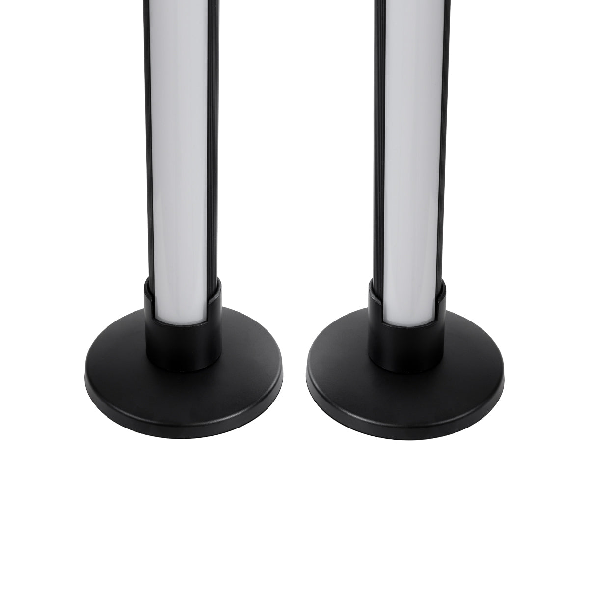 DIGICOLUMN 90760 Σετ 2 Μοντέρνα Επιτραπέζια Φωτιστικά Γραφείου Digital Pixel Symphony Bars LED 16W 1280lm 180° DC 5V με USB 2.0 IP20 - Εναλλαγή Φωτισμού μέσω Τηλεχειριστηρίου - Πολύχρωμα RGB - Dimmable - Μαύρο - Φ3 x Υ45cm - Συσκευασία 2 Τεμαχίων