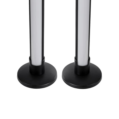 DIGICOLUMN 90760 Σετ 2 Μοντέρνα Επιτραπέζια Φωτιστικά Γραφείου Digital Pixel Symphony Bars LED 16W 1280lm 180° DC 5V με USB 2.0 IP20 - Εναλλαγή Φωτισμού μέσω Τηλεχειριστηρίου - Πολύχρωμα RGB - Dimmable - Μαύρο - Φ3 x Υ45cm - Συσκευασία 2 Τεμαχίων