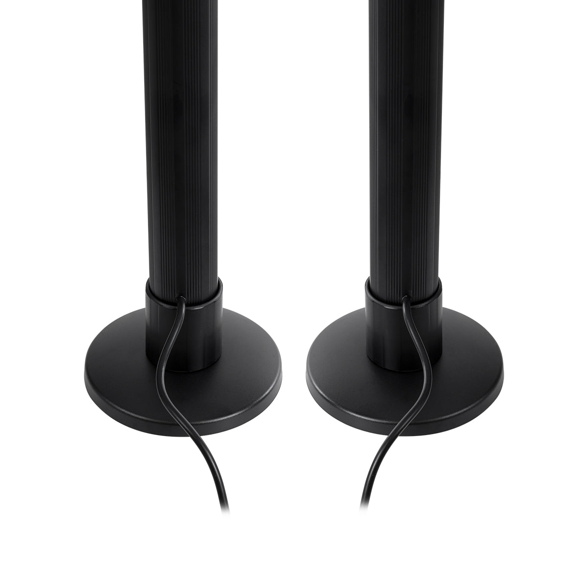 DIGICOLUMN 90760 Σετ 2 Μοντέρνα Επιτραπέζια Φωτιστικά Γραφείου Digital Pixel Symphony Bars LED 16W 1280lm 180° DC 5V με USB 2.0 IP20 - Εναλλαγή Φωτισμού μέσω Τηλεχειριστηρίου - Πολύχρωμα RGB - Dimmable - Μαύρο - Φ3 x Υ45cm - Συσκευασία 2 Τεμαχίων