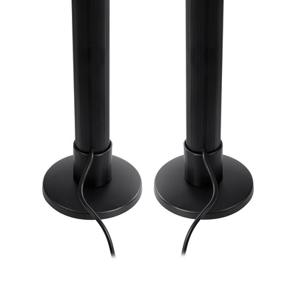 DIGICOLUMN 90760 Σετ 2 Μοντέρνα Επιτραπέζια Φωτιστικά Γραφείου Digital Pixel Symphony Bars LED 16W 1280lm 180° DC 5V με USB 2.0 IP20 - Εναλλαγή Φωτισμού μέσω Τηλεχειριστηρίου - Πολύχρωμα RGB - Dimmable - Μαύρο - Φ3 x Υ45cm - Συσκευασία 2 Τεμαχίων