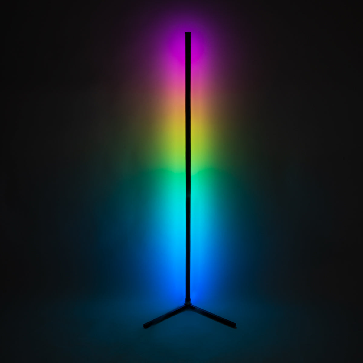 DIGICOLUMN 90763 Μοντέρνο Επιδαπέδιο Γραμμικό Ψηφιακό Φωτιστικό Digital Pixel Symphony Bar με RF Ασύρματο Χειριστήριο LED 16W 1280lm 180° DC 5V με USB 2.0 IP20 Πολύχρωμο RGB Dimmable - Μαύρο - Φ3 x Υ165