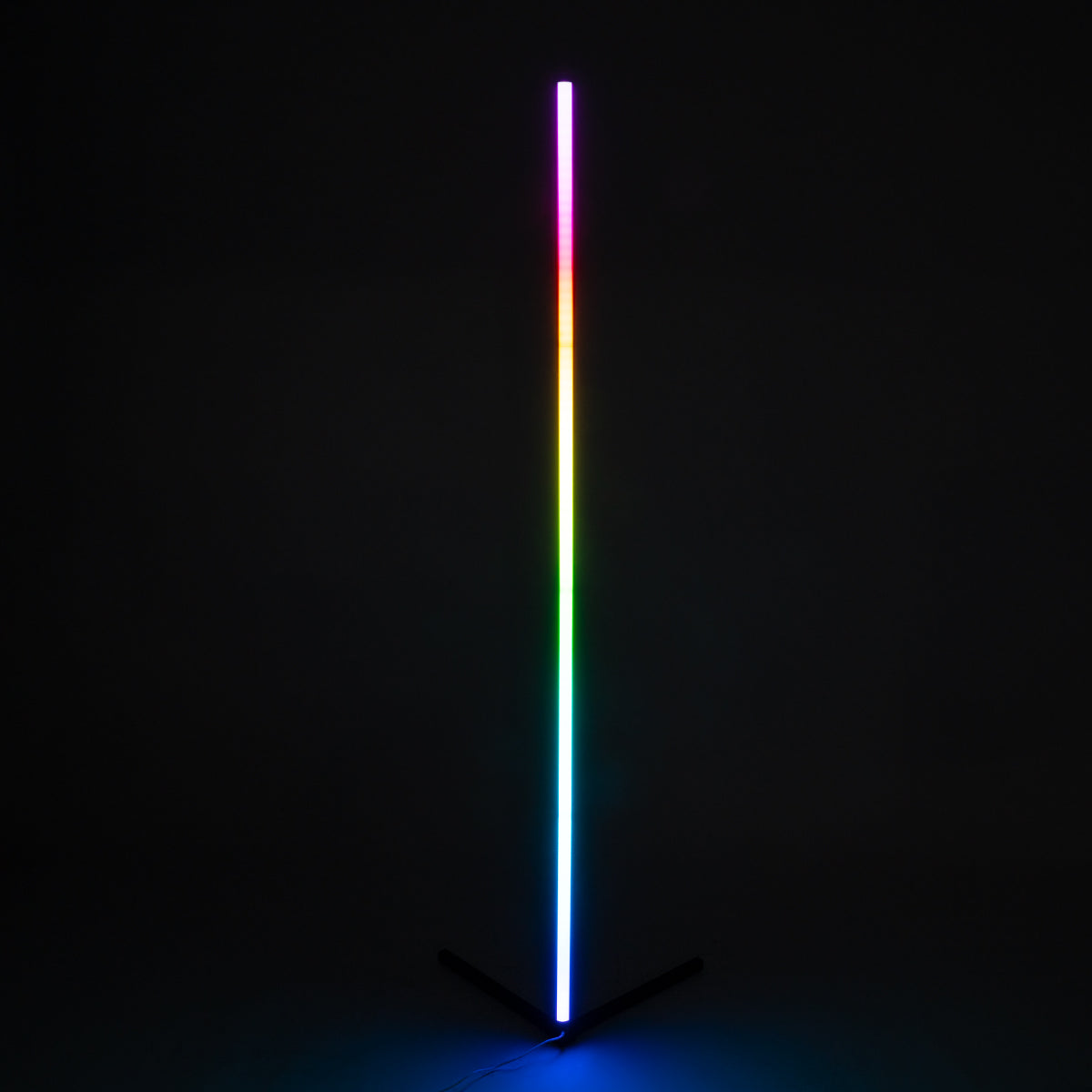 DIGICOLUMN 90763 Μοντέρνο Επιδαπέδιο Γραμμικό Ψηφιακό Φωτιστικό Digital Pixel Symphony Bar με RF Ασύρματο Χειριστήριο LED 16W 1280lm 180° DC 5V με USB 2.0 IP20 Πολύχρωμο RGB Dimmable - Μαύρο - Φ3 x Υ165