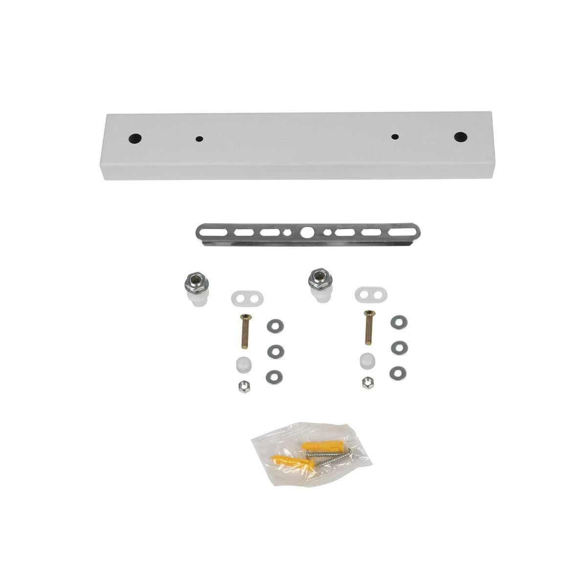 WALLBASE 77520 Γραμμική Μεταλλική Ροζέτα για Κρέμαση 2 Φωτιστικών - Λευκό - Μ30 x Π5 x Υ4