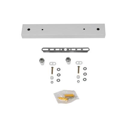 WALLBASE 77520 Γραμμική Μεταλλική Ροζέτα για Κρέμαση 2 Φωτιστικών - Λευκό - Μ30 x Π5 x Υ4