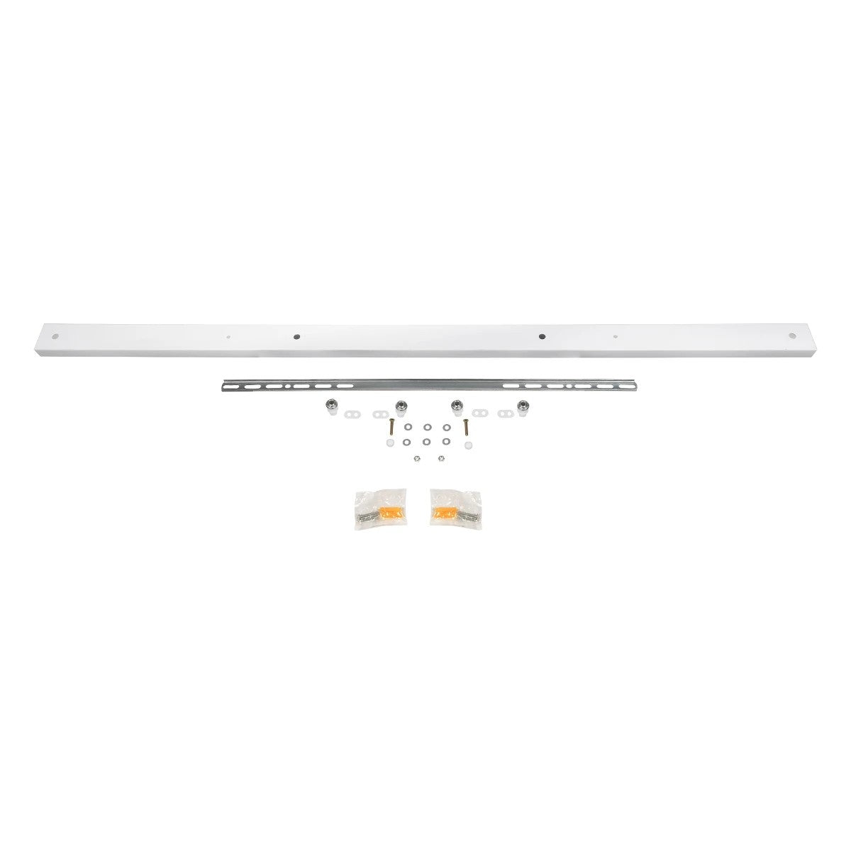 WALLBASE 77524 Γραμμική Μεταλλική Ροζέτα για Κρέμαση 4 Φωτιστικών - Λευκό - Μ120 x Π5 x Υ2