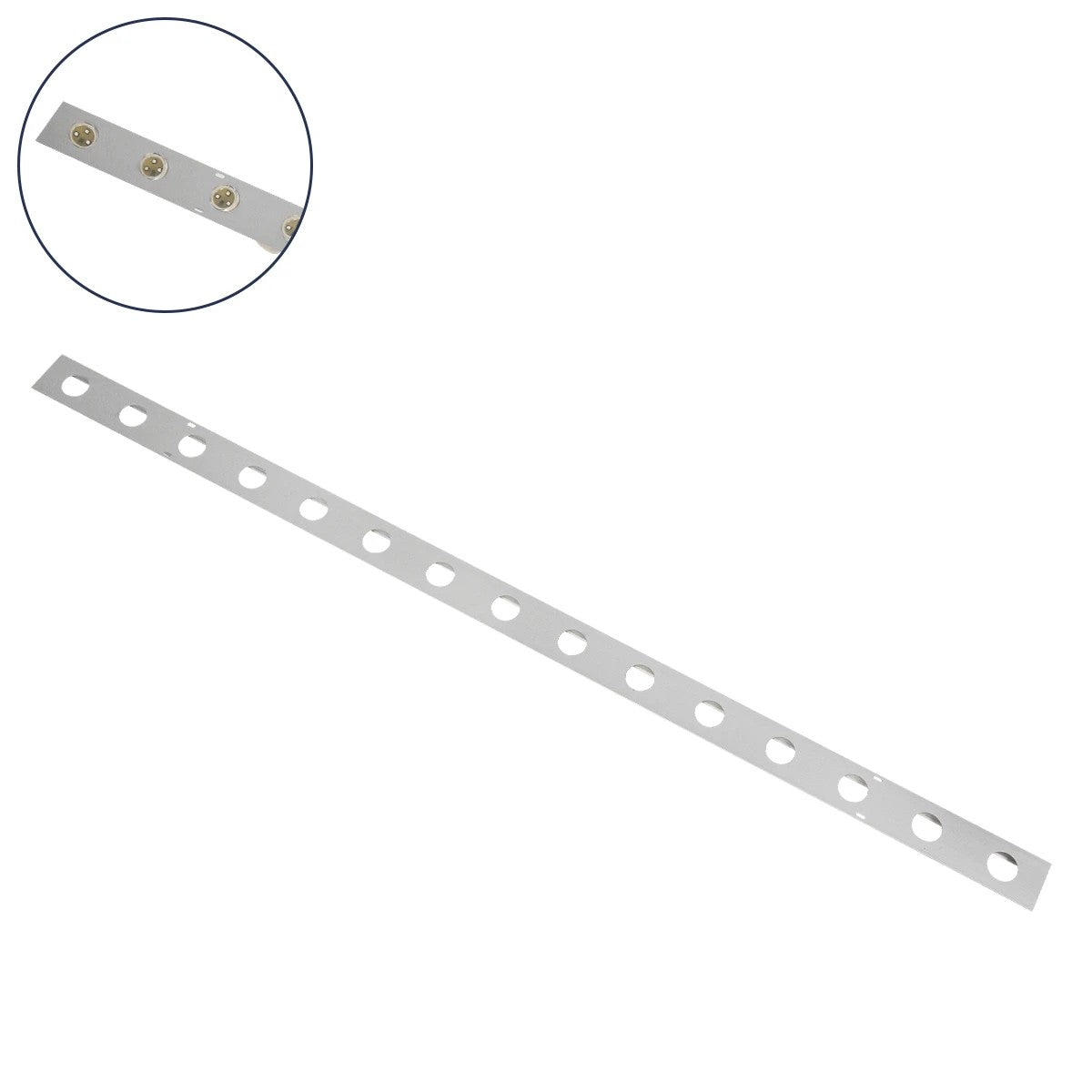 90829 Μεταλλικο Καλυμμα 1 Μέτρου 15 Τεμαχίων για Ψηφιακή Αλυσίδα Γιρλάντα 20 Σποτ LED με Κωδικό 90140 Ασημί Μ100 x Π4.7 x Υ1cm